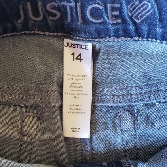 NWOT Justice foiled front jeans - Picture 6 of 6